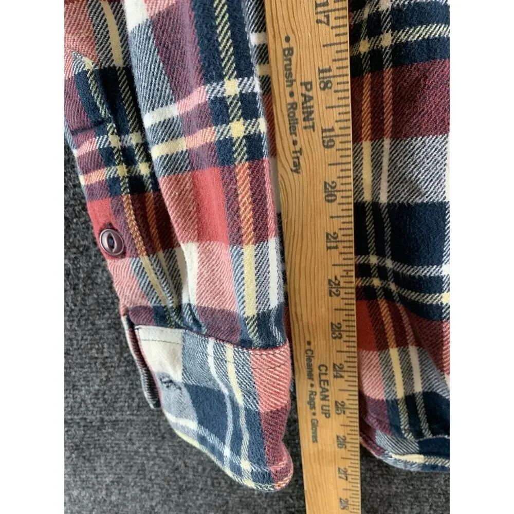 True Religion Men’s Shirt Button Front Flannel Multicolored Plaid Size XS